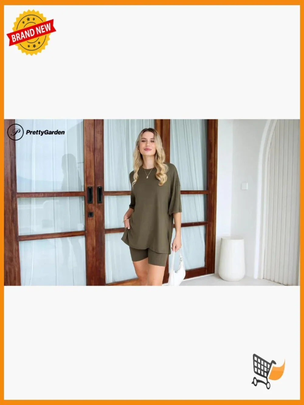 Women 2 Piece Lounge Set Oversized Shirt Biker Shorts Matching Outfit